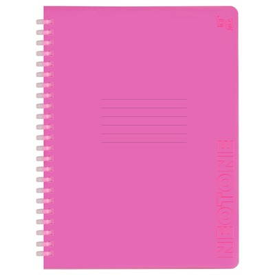 Тетрадь 48л. на силиконовой спирали BG "Neon. Pink" клетка (Т5гр48_пл 58818) пластиковая обложка