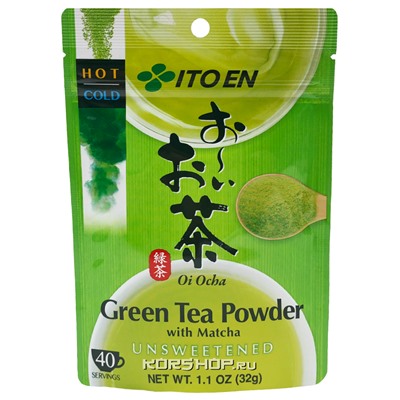 Быстрорастворимый зеленый чай Матча Itoen, Япония, 32 г Акция