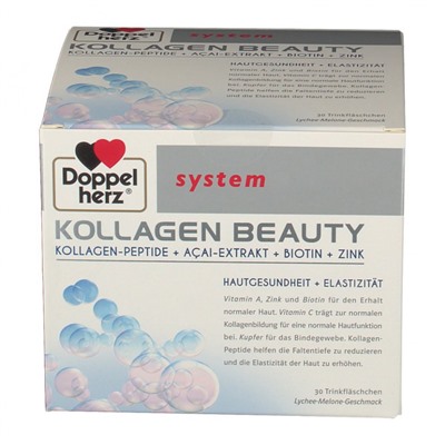 Doppelherz (Доппельхерц) system KOLLAGEN Beauty Коллаген, уменьшающий морщины, в питьевых бутылочках 30 шт