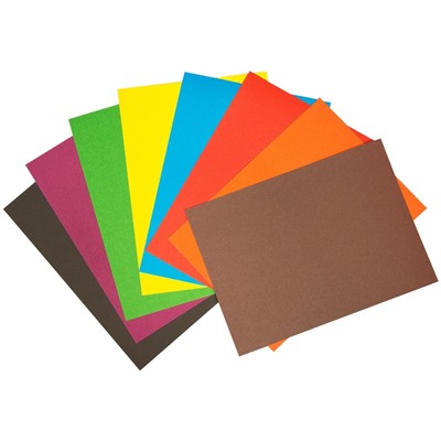Цветной картон Мульти-Пульти А5  8л. 8цв. (КЦнм8-8А5_13977) в папке, не мелованный,