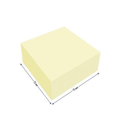 Блок самоклеящийся Berlingo "Ultra Sticky" 75*75мм 400л., пастель желтый (LSn_40000)