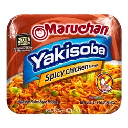 Лапша б/п Якисоба со вкусом курицы со специями Maruchan, США, 116,6 г Акция