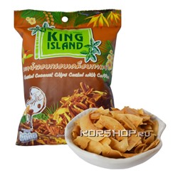 Кокосовые чипсы King Island в кофейной глазури, Таиланд, 40 г Акция