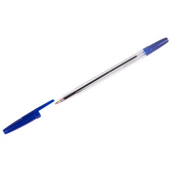 Ручка шар. СТАММ "Оптима" (РШ-30376 / РО01) синяя 0.7мм, на масляной основе, прозрачный корпус