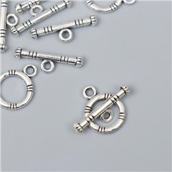 Декор металл для творчества замочек "Спасательный круг" серебро 1687M012 1,5х1,2 см