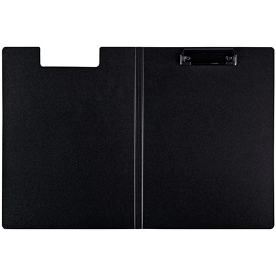 Доска-планшет с зажимом и крышкой Berlingo "Steel&Style", пластик (полифом) (PPf_93001) черная