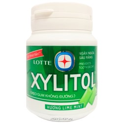 Жевательная резинка со вкусом мяты и лайма Xylitol Lotte, Вьетнам, 58 г