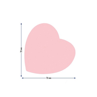 Блок самоклеящийся фигурный Berlingo "Сердце" 70*70мм, 50л. (LSz_76033)