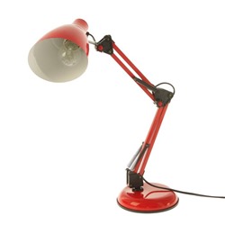 Лампа настольная Е27 60 Вт "Валли" красная шарнирная 43х21х14,5 см