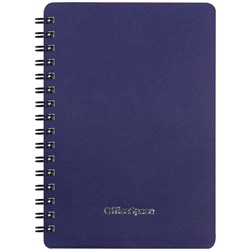 Книжка записная А6  60л. на гребне "Base. Синяя" (Зк6к60грП_35419, "OfficeSpace") пластиковая обложка