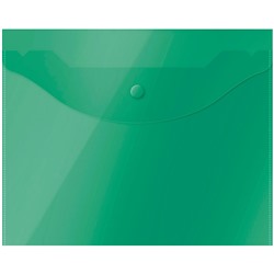 Папка с кнопкой А5 OfficeSpace полупрозрачная зеленая (267529) 150 мкм