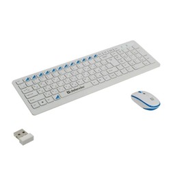 Клавиатура +мышь беспроводные Defender "Skyling 895" белые (45895)