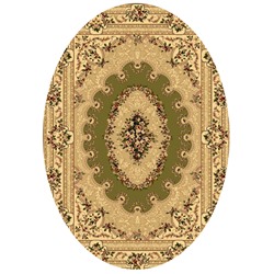 Овальный ковёр Antiq Imperial 0328, 250 х 350 см, цвет k.yesil/k.yesil