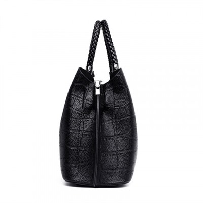 Женская кожаная сумка 3706 BLACK