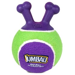 Игрушка для собак Мяч теннисный c ручками зеленый 18см, серия JUMBALL