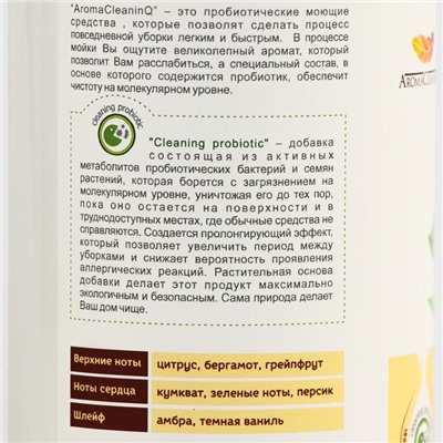 Средство для мытья посуды AromaCleaninQ "Солнечное настроение", 500 мл