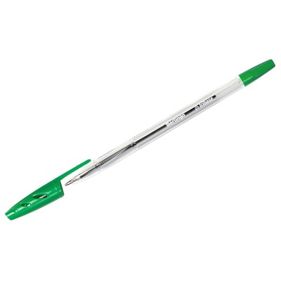 Ручка шар. Berlingo "Tribase" (CBp_10904) зеленая, 1мм., прозрачный корпус