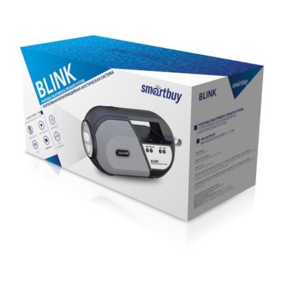 Колонка портат. Bluetooth "Smartbuy BLINK" (SBS-5070) 5 Вт, MP3, FM, черная