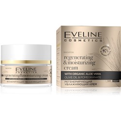 Крем для лица Eveline Organic Gold, Регенерирующий, увлажняющий, 50 мл