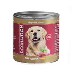 Влажный корм Dog Lunch для собак, говядина в соусе, 750 г