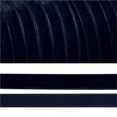 Лента бархатная 25 мм TBY LB2554 цвет т-синий 1 метр