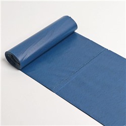 Мешки для мусора двухслойные экстрапрочные, 80×110 см, 160 л, 45 мкм, ПНД/ПВД, 5 шт, цвет синий