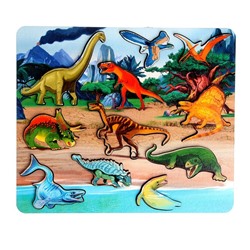 Рамка-вкладыш «Мир динозавров» 11 деталей