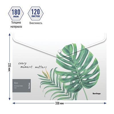 Папка с кнопкой А4 Berlingo "Eco" с рисунком (EFb_A4801) 180 мкм