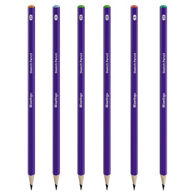 Набор карандашей ч/гр. Berlingo "Sketch Pencil"  6шт., 2H-2B (SP12060) заточ., в карт. уп.