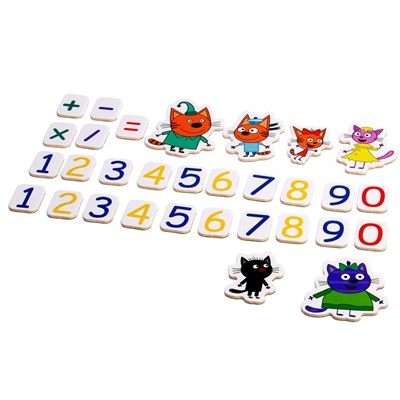 Игрушка деревянная «Три Кота» доска магнитная «Цифры»