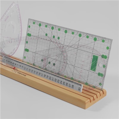 Подставка для линеек и лекал, деревянная, 50,5 × 10 × 2 см