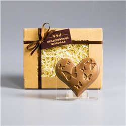 Шоколадная фигурка «Сердце с бабочками»