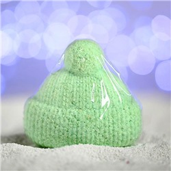 Бомбочка для ванн «Вязаная шапочка», зелёная, с ароматом ели