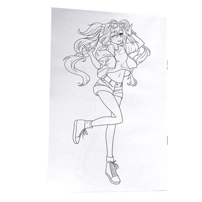 Раскраска Проф-Пресс "Девочки аниме" (34506-9) 170*260мм, 12стр