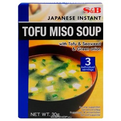 Суп тофу мисо быстрого приготовления S and B, Япония, 30 г