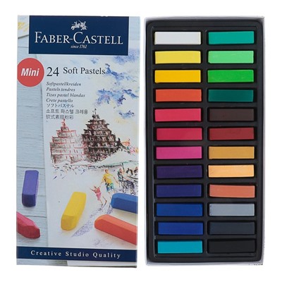 Пастель сухая художественная Soft Faber-Castell GOFA мини 24 цвета 128224