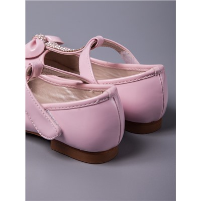 Туфли для девочки с бантиком, розовый