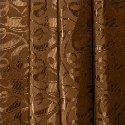 Портьерная ткань 150 см на отрез 10-1 цвет коричневый