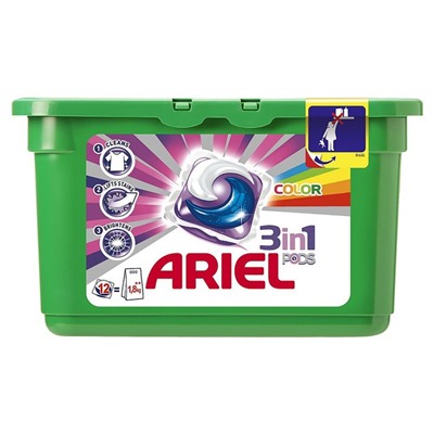 Капсулы для стирки Ariel Liquid Capsules Color & Style, 12 шт