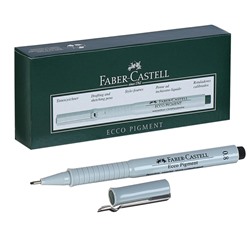 Ручка капиллярная для черчения и рисования Faber-Castell линер Ecco Pigment 0.8 мм, пигментная, черный 166899