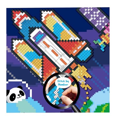 Картина из пиксельной мозаики «Космос»