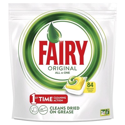 Капсулы для посудомоечной машины Fairy Original All In One «Лимон», 84 шт.