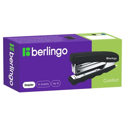 Степлер Berlingo "Comfort" №10 пластиковый (DSn_16261) синий, до 16л.