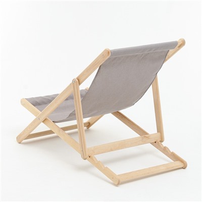 Кресло-шезлонг складной деревянный/тканевый 120х60 см