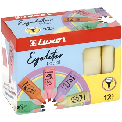 Текстмаркер Luxor " Eyeliter Pastel" 1-4.5мм пастельный желтый (4031P)