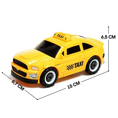 Конструктор винтовой «Такси», 2 в 1 робот-машина