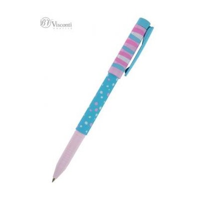 Ручка шариковая 0.7 мм "FreshWrite. Розовый горошек" синяя 20-0214/06 Bruno Visconti {Китай}