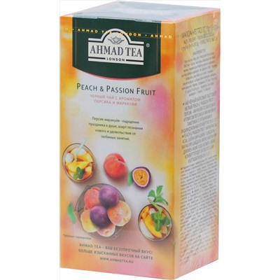 AHMAD. Peach & Passion Fruit/Персик и маракуйя карт.пачка, 25 пак.