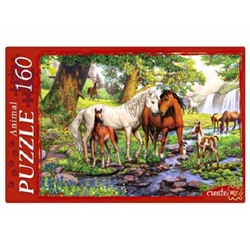 Puzzle  160 элементов "Лошади на водопое" (П160-0633)