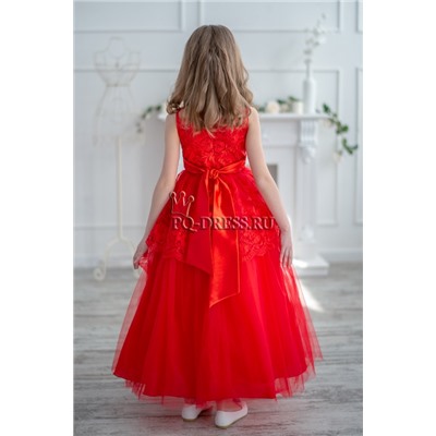 Платье "Золушка", цвет красный